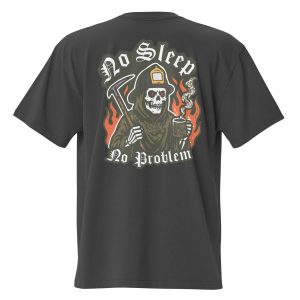 No Sleep No Problem (Back Design) - Oversized faded t-shirt
