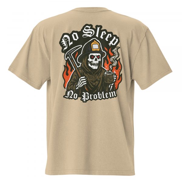 No Sleep No Problem (Back Design) - Oversized faded t-shirt - Image 14