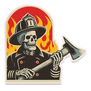1960's Firefighter - Sticker
