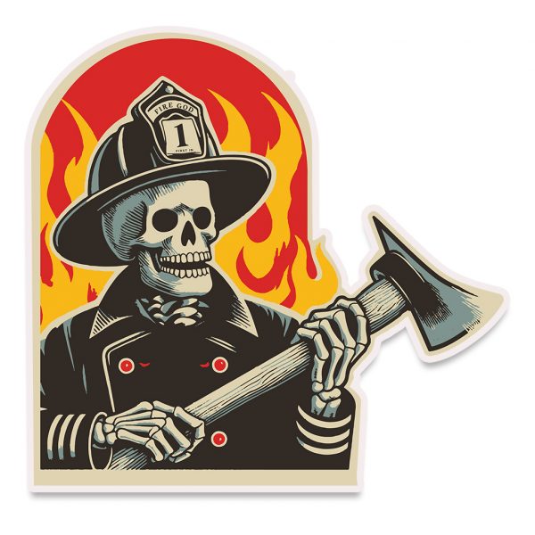1960's Firefighter - Sticker